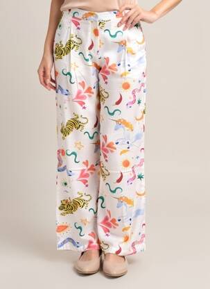 Pantalon droit taille haute taille haute blanc LA PETITE ETOILE femme