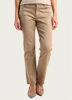 Pantalon droit stretch taille normale marron KANOPE femme