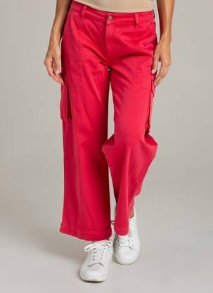 Pantalon cargo poches taille normale rose KANOPE femme