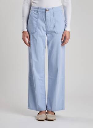 Pantalon flare stretch taille normale bleu LA PETITE ETOILE femme