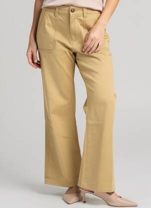 Pantalon flare stretch taille normale marron LA PETITE ETOILE femme