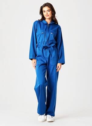 Combi-pantalon col chemisier manches longues bleu LA PETITE ETOILE femme