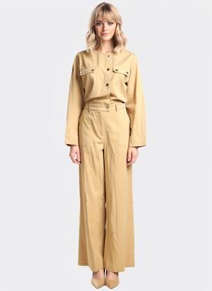 Combi-pantalon coupe cintrée manches longues beige LA PETITE ETOILE femme