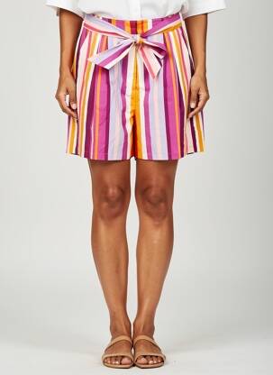 Short fermeture zippée sous rabat avec crochet taille normale violet LA PETITE ETOILE femme