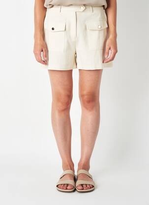 Short taille à pinces taille normale beige LA PETITE ETOILE femme