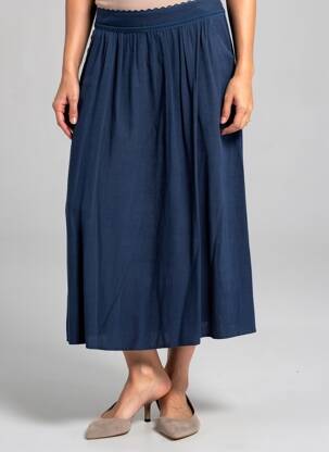 Jupe longue doublure bleu EMILIE.K femme