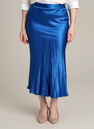 Jupe longue taille haute bleu LA PETITE ETOILE femme