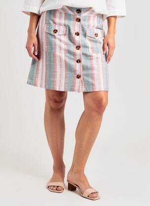 Jupe courte poches rose LA PETITE ETOILE femme