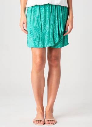 Jupe courte taille élastique vert ARTLOVE femme