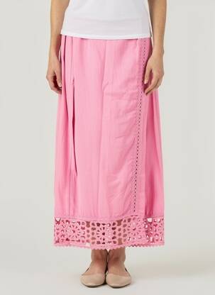 Jupe longue doublure rose LA PETITE ETOILE femme