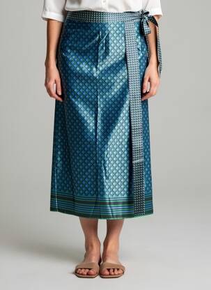 Jupe longue taille normale bleu LA PETITE ETOILE femme