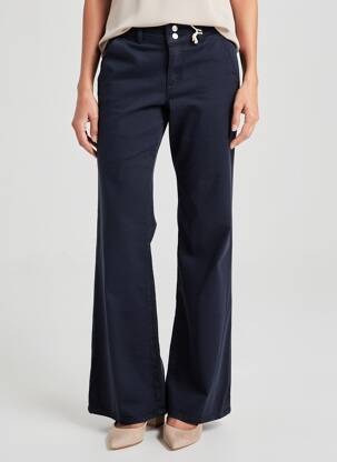 Pantalon flare stretch taille normale bleu NVY femme