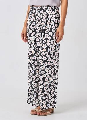 Pantalon large tissage popeline taille normale noir BLUTSGESCHWISTER femme