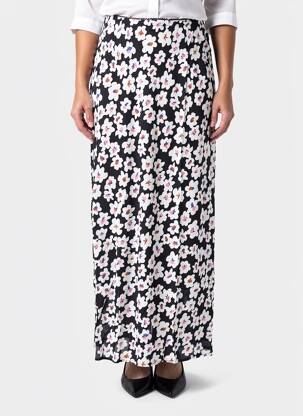 Jupe longue coupe fluide noir BLUTSGESCHWISTER femme