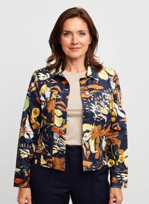 Veste casual coupe cintrée bleu GUY DUBOUIS femme