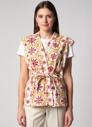 Veste casual coupe cintrée jaune LA PETITE ETOILE femme
