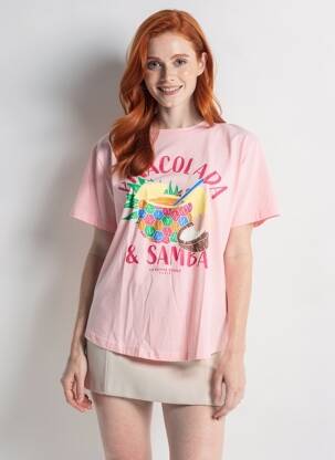T-shirt coupe droite manches courtes rose LA PETITE ETOILE femme