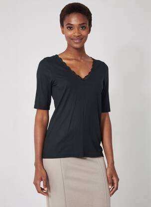 Top manches courtes manches courtes noir NUMPH femme