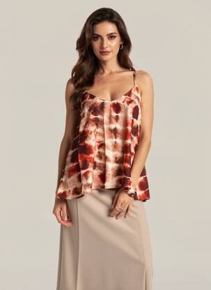 Top manches bretelles ajustables fines bretelles marron ARTLOVE femme