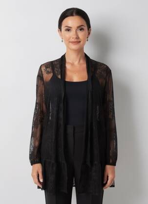 Tunique manches longues noir ANGELA DAVIS femme