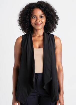 Gilet sans manche col v noir ANTONELLO SERIO femme