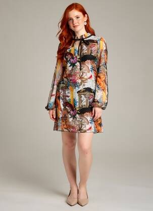 Robe courte manches longues manches longues noir NAS.TY CO' femme