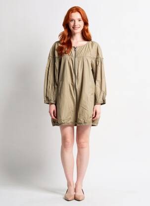 Robe courte manches 3/4 manches 3/4 marron ANTONELLO SERIO femme