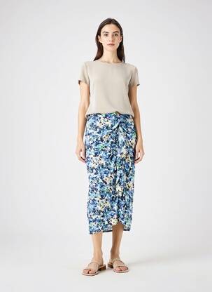 Jupe longue fermeture zip latéral bleu PEPE JEANS femme