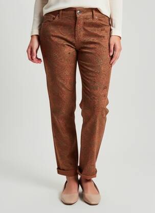 Pantalon slim stretch taille normale marron ALMANEGRA femme