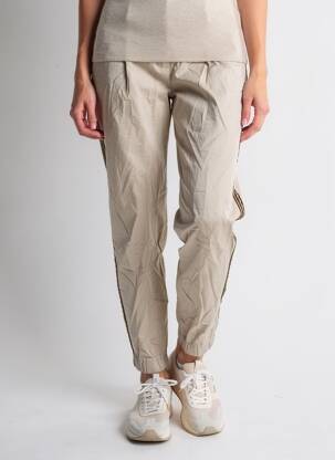 Pantalon chino broderie galons latéraux taille normale gris X-CAPE femme