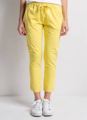 Jogging slim taille normale jaune BROOKLYN AND SHIR femme