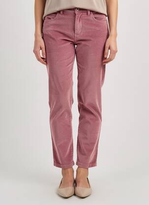 Pantalon slim taille haute taille haute rose ALMANEGRA femme