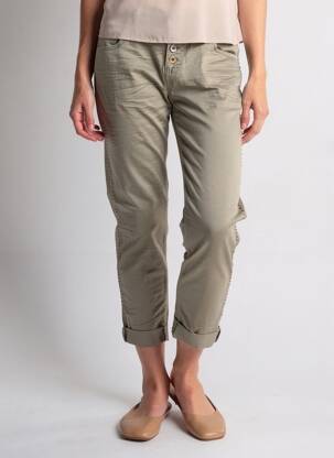 Pantalon 7/8 taille normale taille normale vert BELLAWAY femme