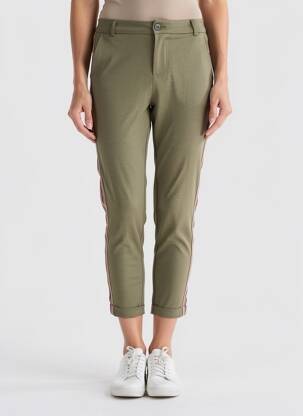 Pantalon 7/8 stretch taille normale vert MARYLEY femme