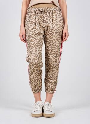 Pantalon 7/8 stretch taille normale marron CECILE WANG femme
