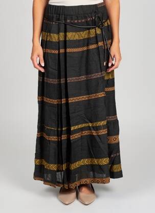 Jupe longue coupe fluide gris MARYLEY femme