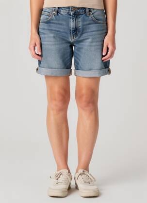 Short tissage denim taille normale bleu ALMANEGRA femme