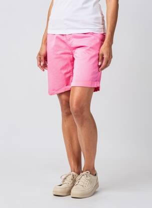 Bermuda coupe droite taille normale rose ALMANEGRA femme