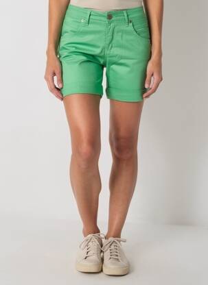 Bermuda coupe droite taille normale vert ALMANEGRA femme