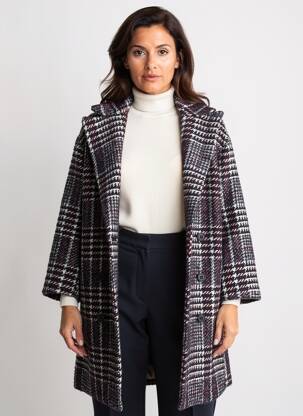 Manteau long coupe droite sans capuche violet MARYLEY femme