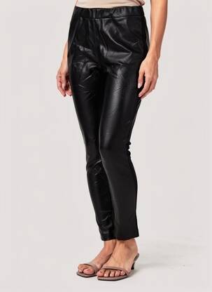 Legging tissage simili-cuir taille normale noir MARYLEY femme
