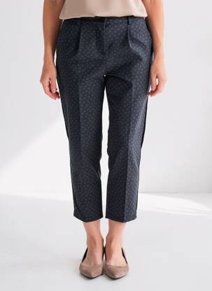 Pantalon 7/8 taille haute taille haute gris MARYLEY femme
