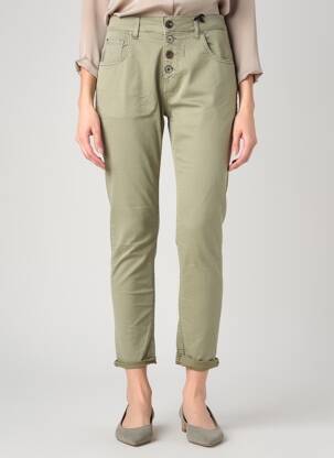 Pantalon 7/8 stretch taille normale vert ALMANEGRA femme
