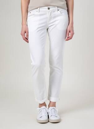 Pantalon 7/8 stretch taille normale blanc ALMANEGRA femme
