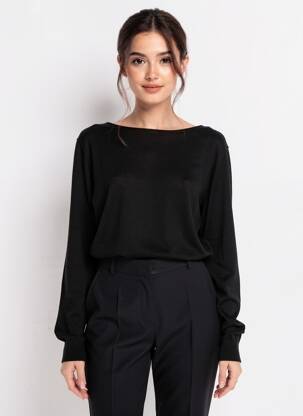 Top manches longues manches longues noir IKKS femme