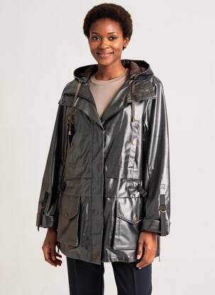 Imperméable poches a capuche gris ONE STEP femme