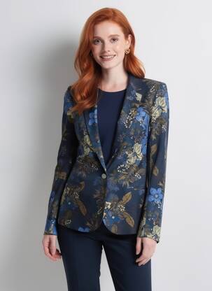 Blazer fausses poches bleu IKKS femme