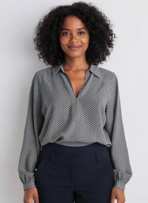 Top manches longues manches longues noir YAYA femme