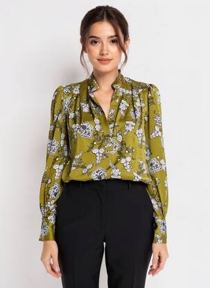 Top manches longues manches longues vert IKKS femme