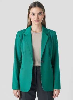 Blazer coupe cintrée vert KAFFE femme